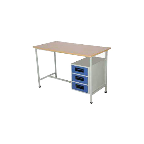 Fully Metal Office Table With Storage - Assembly: No Assembly Required