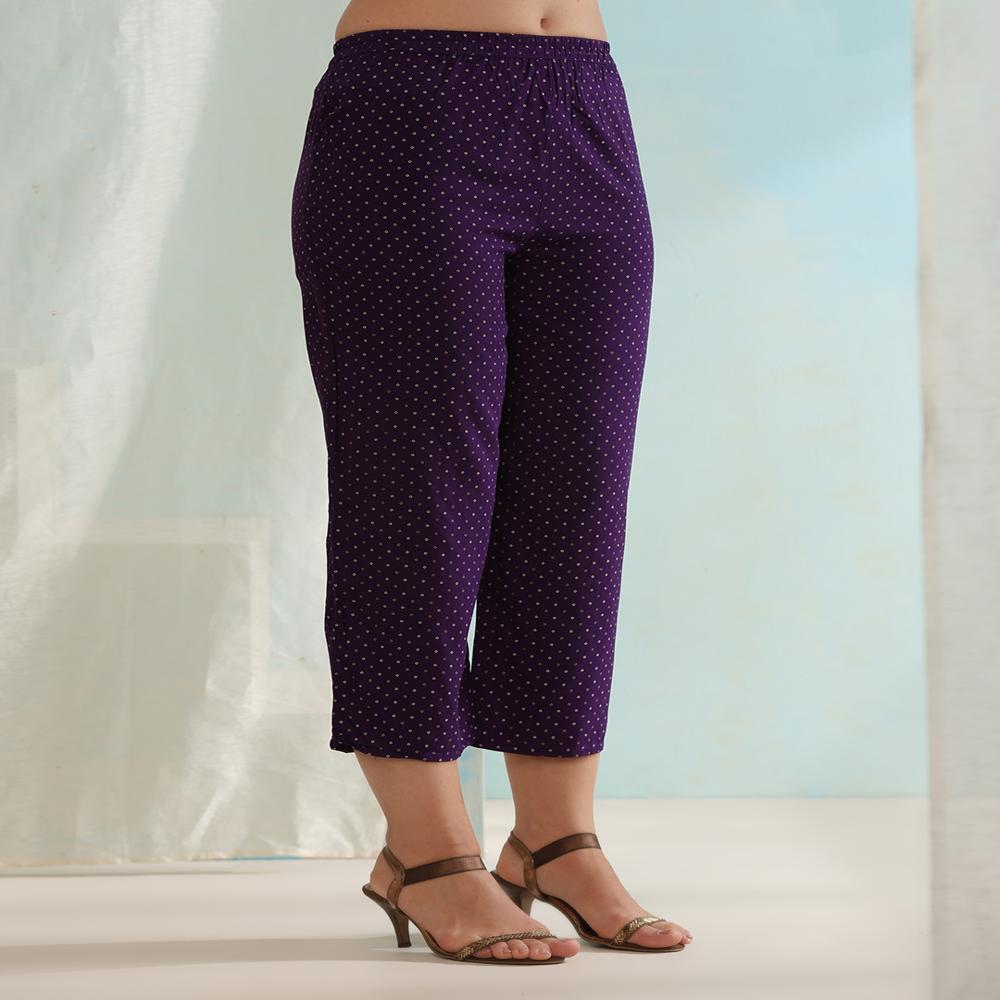 Ethnic Motifs Embroidered Sequined Purple Kurta with Palazzos & Dupatta