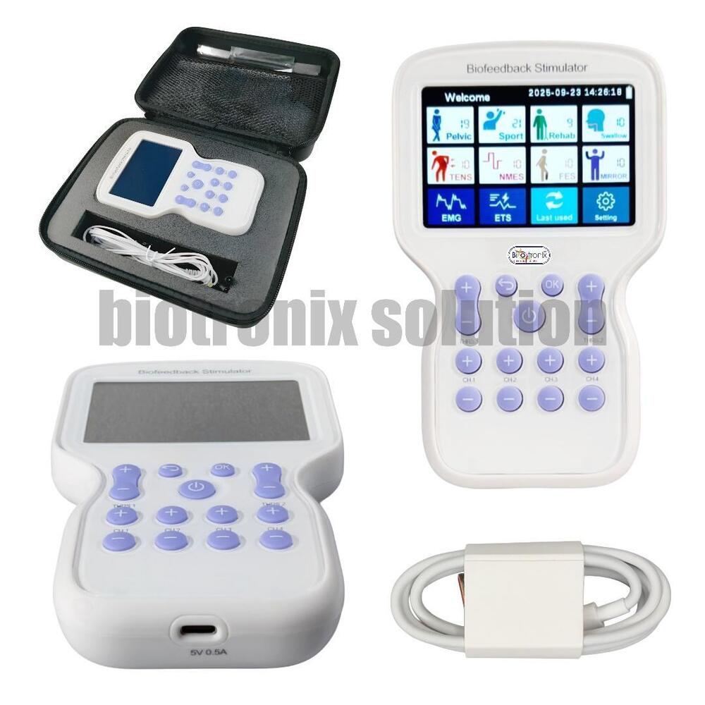 KM-580 Dual Channel EMG ETS FES NMES Biofeedback Therapy Machine