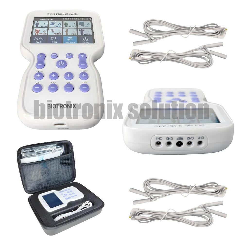 KM-580 Dual Channel EMG ETS FES NMES Biofeedback Therapy Machine