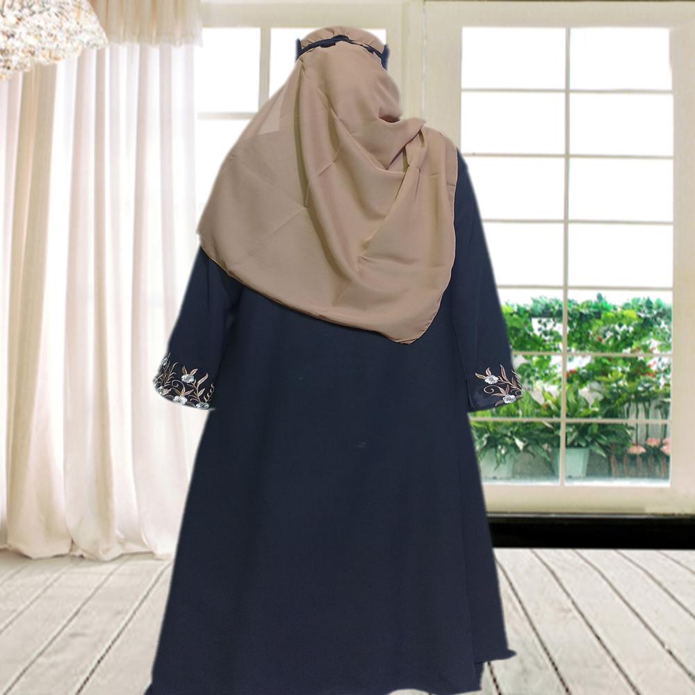 Black Abaya Embroidery Work Burqa For Women Modest Wear Stylish Dubai Abaya