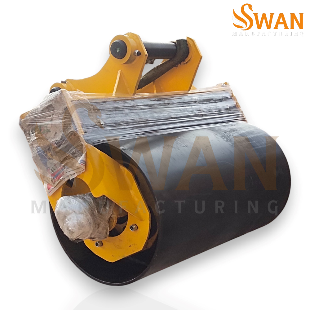 Excavator compactor attachment