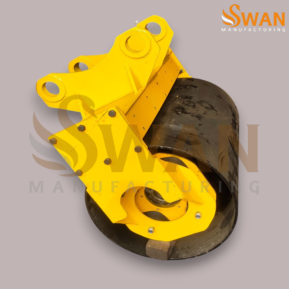 Excavator compactor attachment