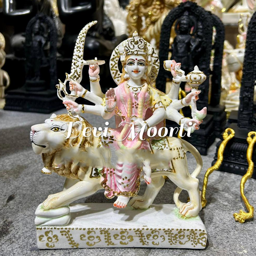 छोटी संगमरमर की दुर्गा की मूर्ति