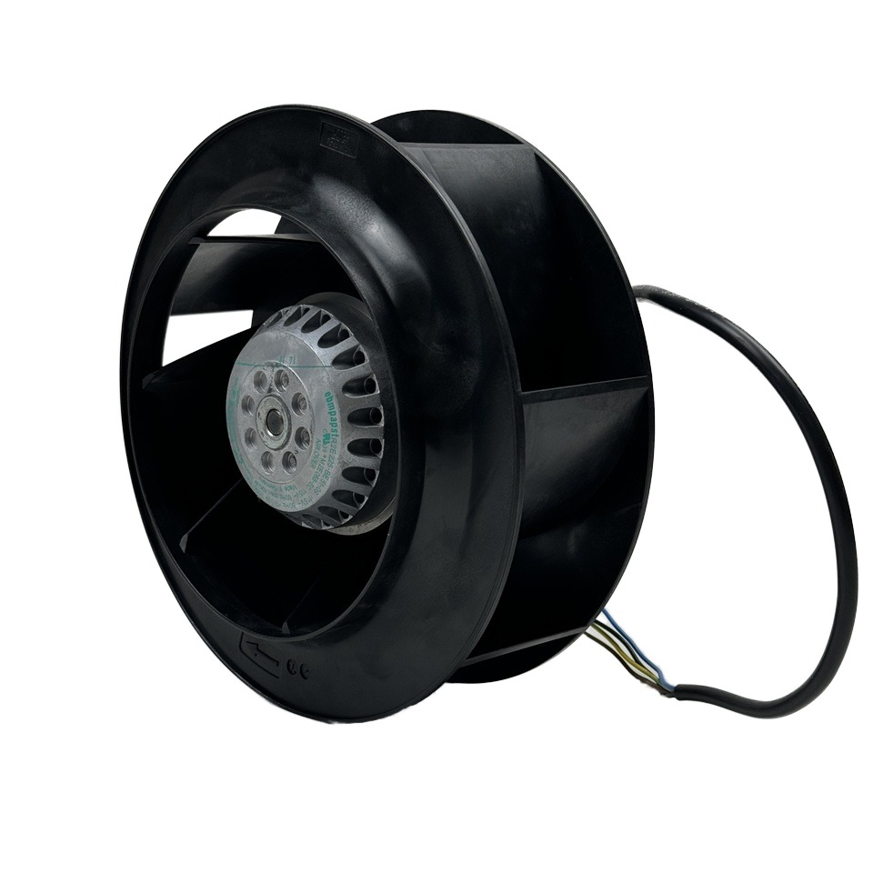 EBM PAPST R2E225-BE51-09 115V Inverter High Temperature Centrifugal Fan Standing Mounting Plastic Blade