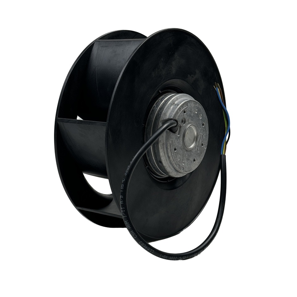 EBM PAPST R2E225-BE51-09 115V Inverter High Temperature Centrifugal Fan Standing Mounting Plastic Blade