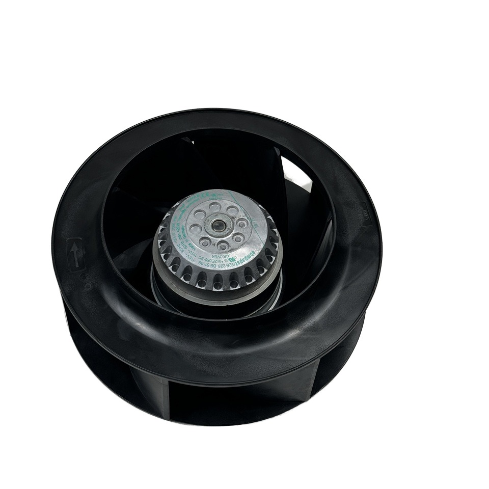EBM PAPST R2E225-BE51-09 115V Inverter High Temperature Centrifugal Fan Standing Mounting Plastic Blade