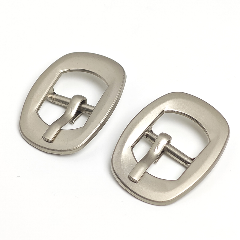 Small Belt Accessories Casual Adjusting Belt Head Women's Belt Buckle Metal Pin Buckle for Bag and Shoes Pearl nickel color 0625-25-7