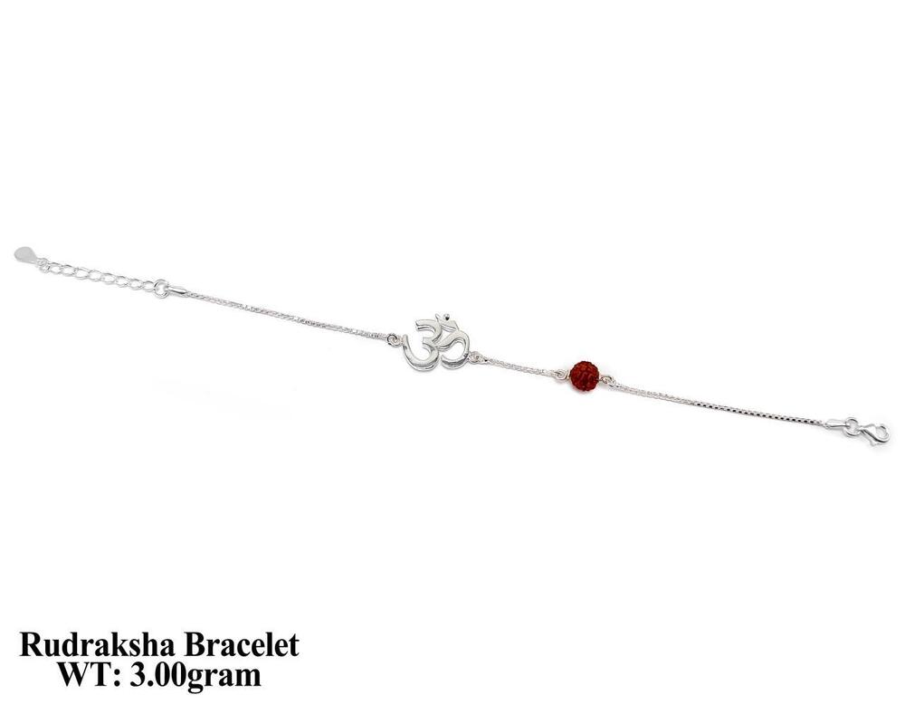 92.5 New Design Silver Rudraksha Bracelet