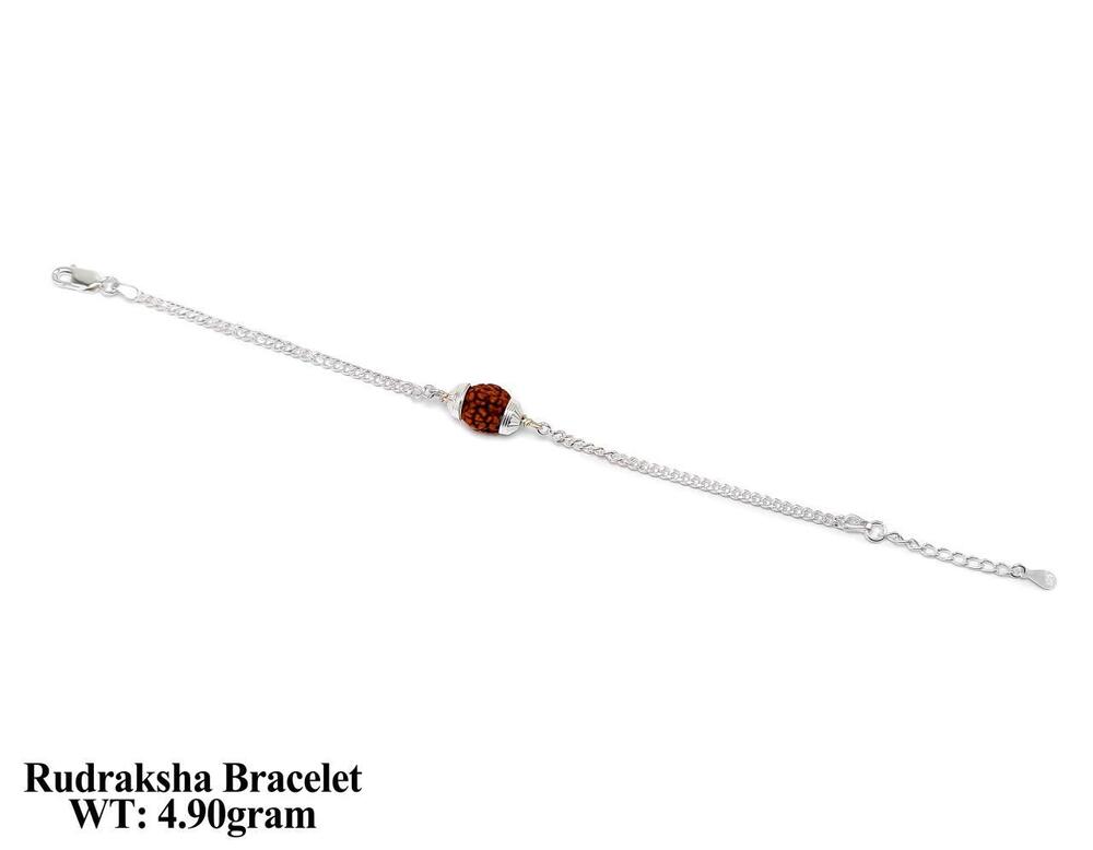 92.5 New Design Silver Rudraksha Bracelet