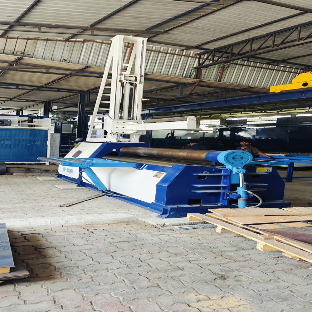 Plate Rolling Machine Cnc With- 3 Rolls - Color: Blue