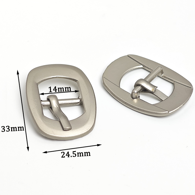 Small Belt Accessories Casual Adjusting Belt Head Women's Belt Buckle Metal Pin Buckle for Bag and Shoes Pearl nickel color 0625-25-7
