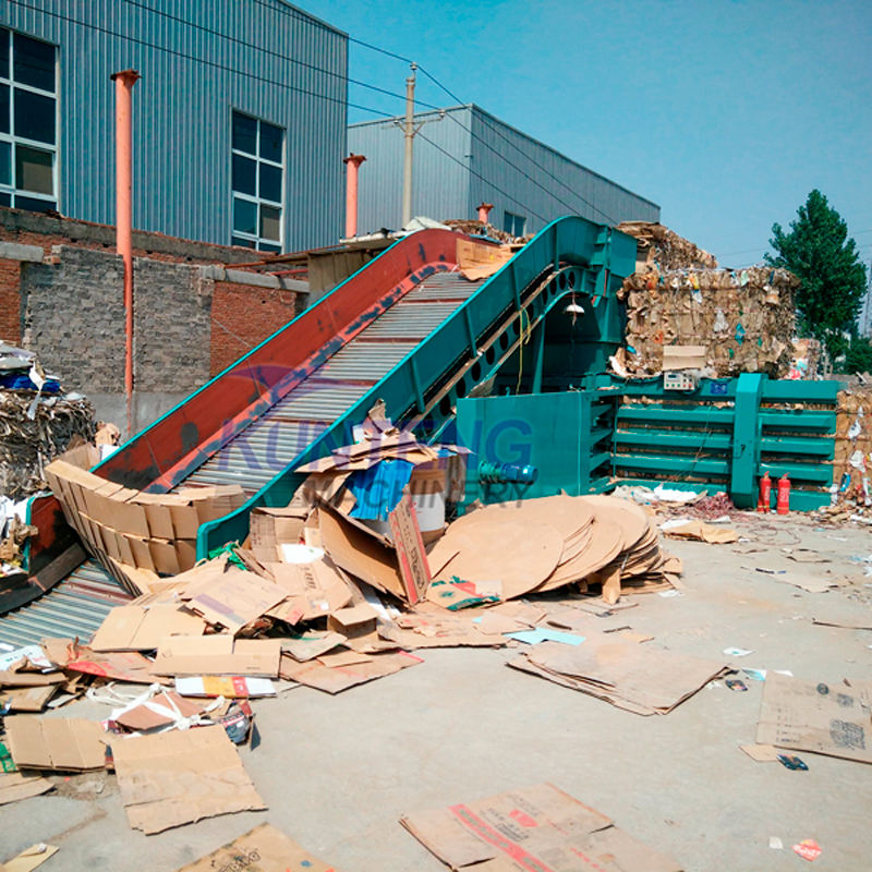 Solid Waste Baling Machine Garbage Packing Machine Waste Cloth Plastic Bundle Machine For Waste Sorting Line - Output: 8 Ton/hr