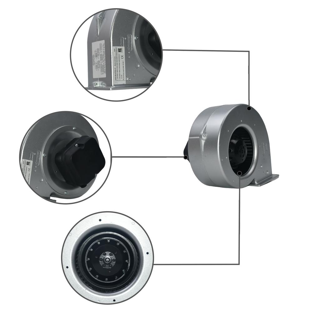 EBM PAPST G2D160-AF02-37 Industrial Inverter Fan Ball Bearing Electric Duct Fan with Aluminum Blades