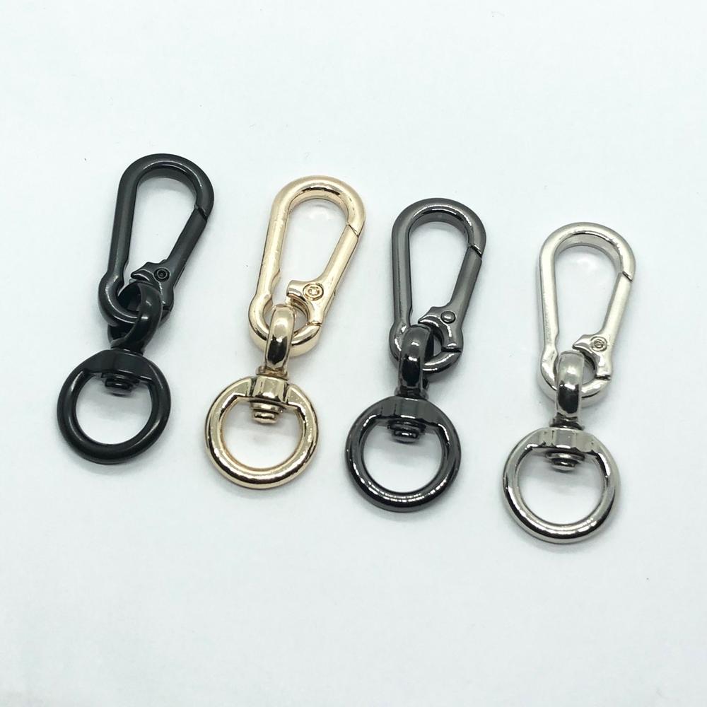 Metal Rotatable Key Chain Hooks Zinc Alloy Key Ring Clip Spring Snap Hook Heavy Duty Keychains for Car Keys Wallets Backpacks 622-21