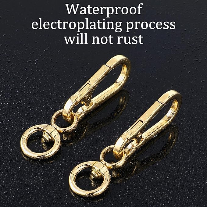 Metal Rotatable Key Chain Hooks Zinc Alloy Key Ring Clip Spring Snap Hook Heavy Duty Keychains For Car Keys Wallets Backpacks 622-21 - Hardness: Strong