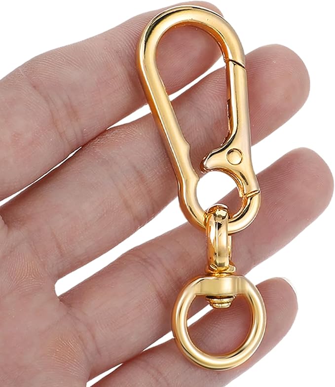 Metal Rotatable Key Chain Hooks Zinc Alloy Key Ring Clip Spring Snap Hook Heavy Duty Keychains For Car Keys Wallets Backpacks 622-21 - Hardness: Strong