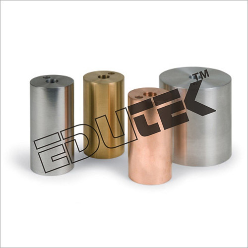Calorimeters Metal Block - Aluminium, Brass, Copper, Steel | 4 Cylindrical Blocks For Heat Capacity Experiments, High Accuracy, Manual Operation, Model Edu-cbk-01
