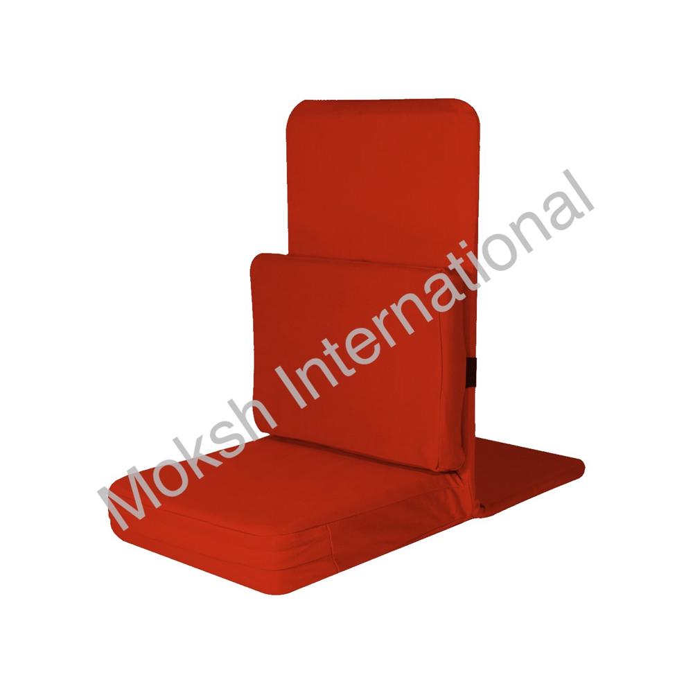 Pu Foam Red Moksh Zen Chair With Cushion And Backrest