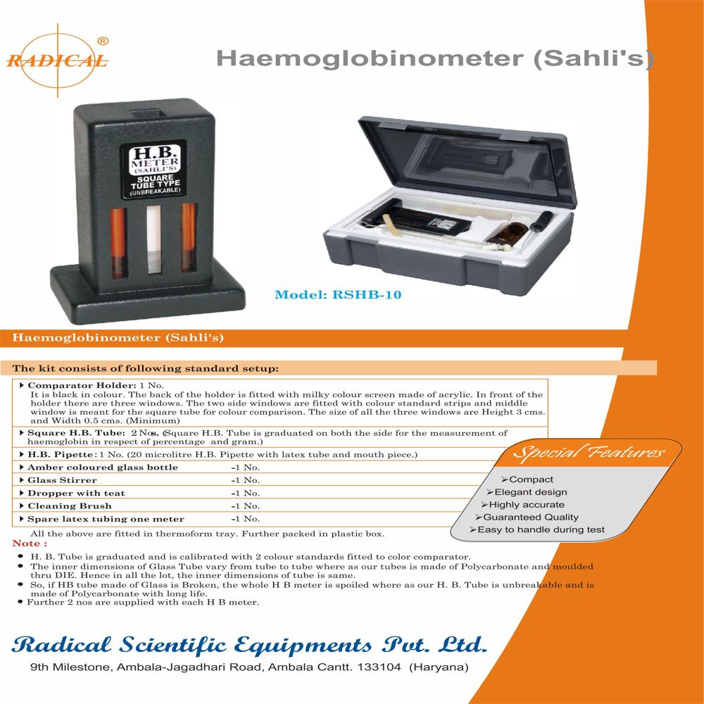 Hemoglobin Meter (Sahli's) RSHB-10