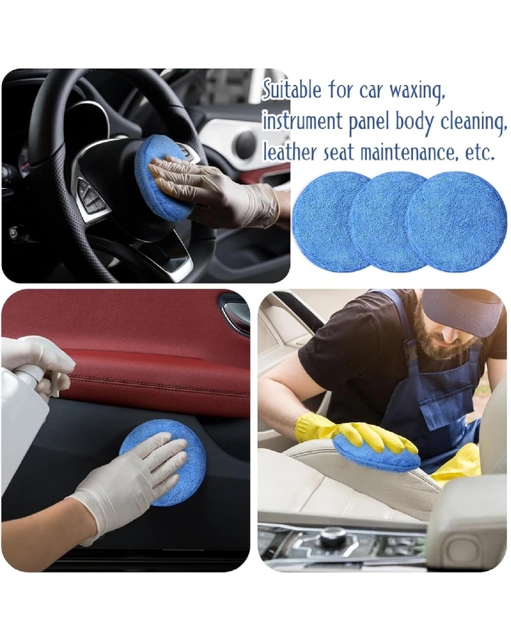 PREMIUM MICROFIBER APPLICATOR WAX PAD FOR CAR