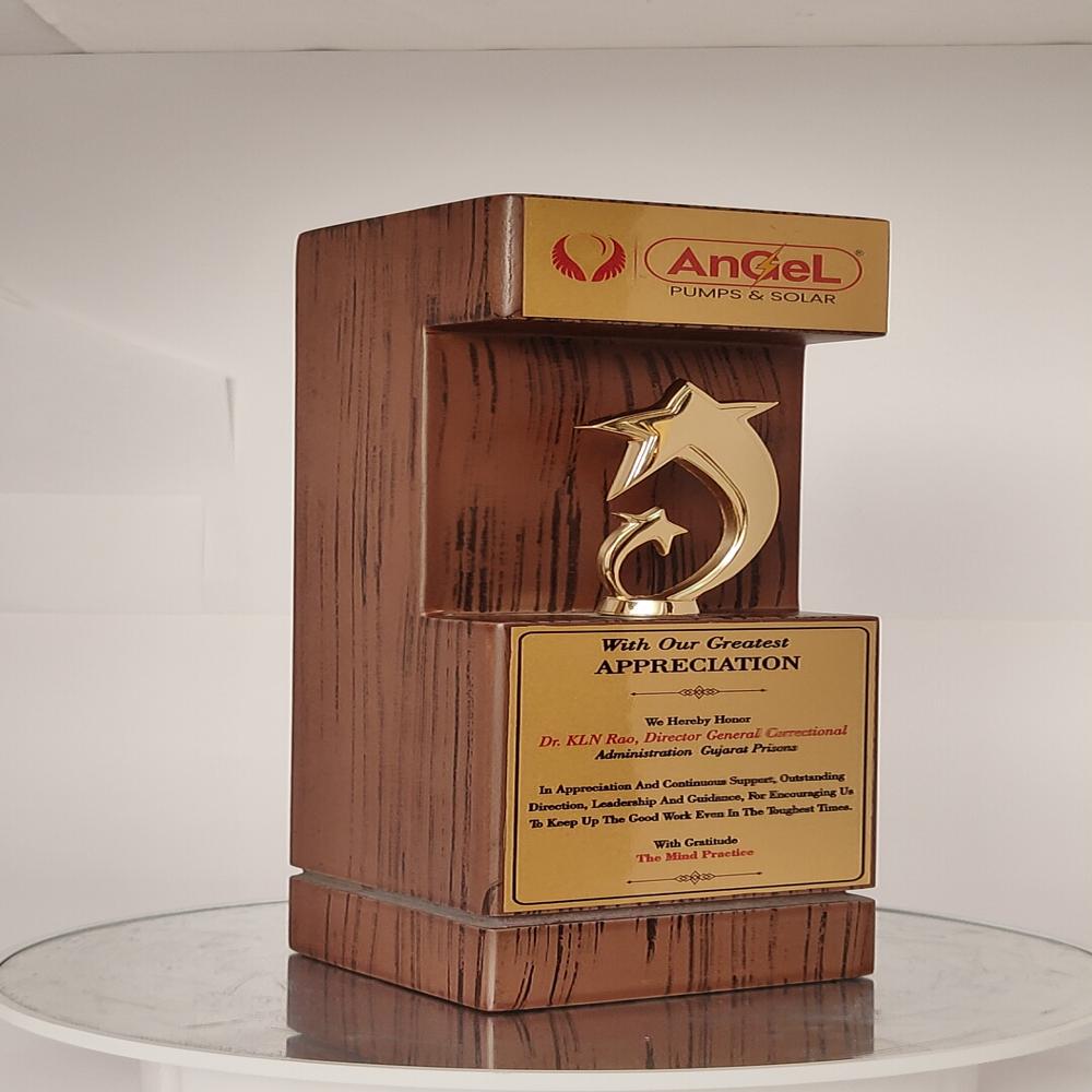 Corporate Trophy Awards - Base Material: Wooden And Metal