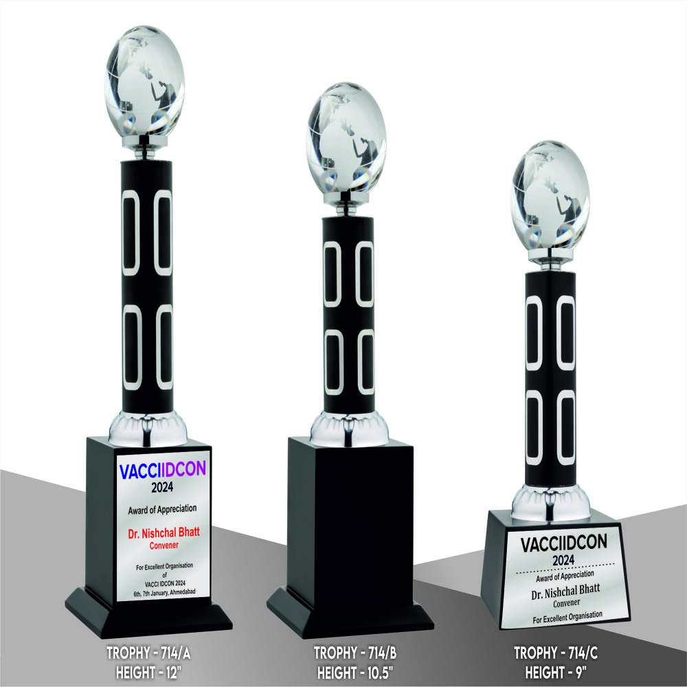 Crystal Globe Trophy - Base Material: Wooden