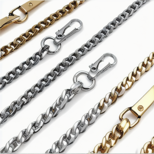 Electroplated High Quality Bag Accessory Chain Metal Chain Gold Silver Black Customizable Length Strap Handbag Chain - Hardness: Strong