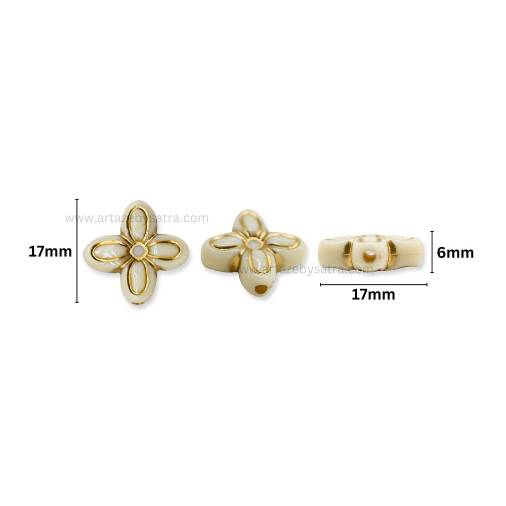 Flower Blossom Beads | Size : 17mm