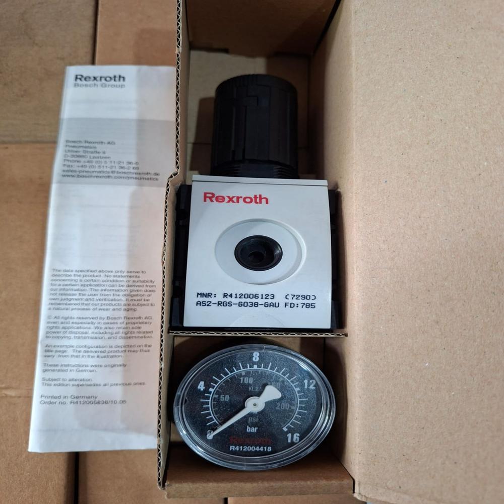 New Rexroth R412006123 Pressure Regulator As2-Rgs-G038-Gau Fd:785