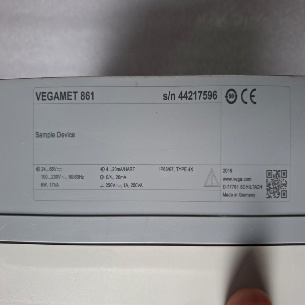 Used Vega Vegamet 861 Vega Leval Flow Vegamet 861 Controller - Application: Industrial Marine