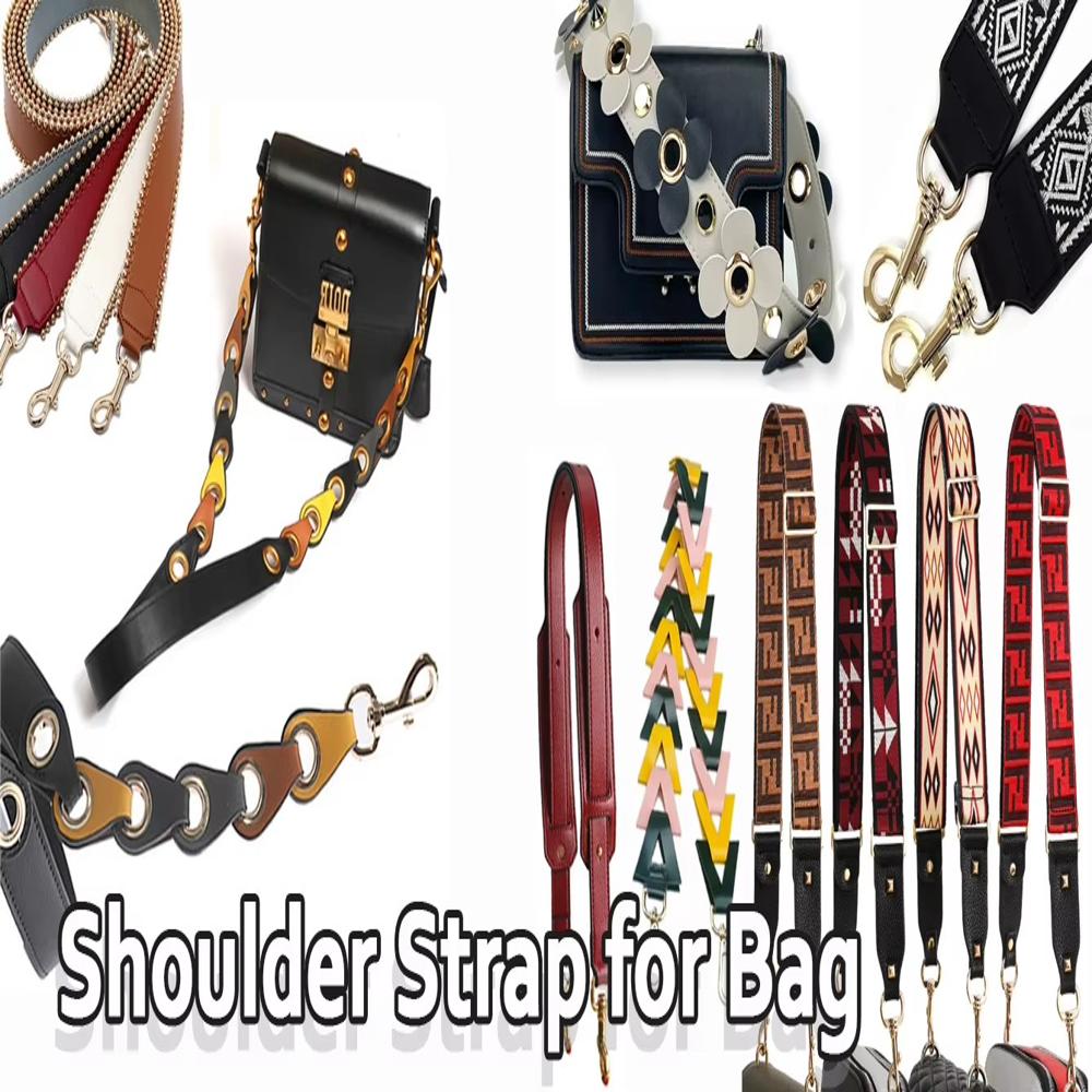 Color Contrast Design Adjustable Woven Polyester Bag Strap 38mm 50mm Width Styles Shoulder Crossbody Handbags Strap 44271