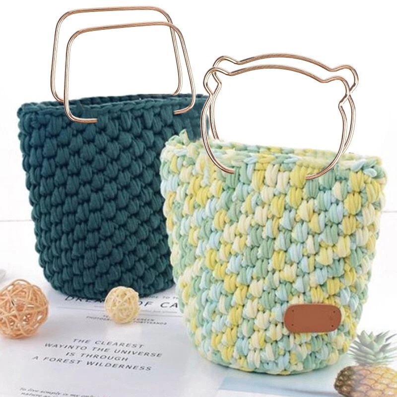 11cm 4.33 Inch Fashion Cute Animal Bear Cat Head Shape Round D Shape Metal Handles Frame Handbag Ring Buckle for DIY Purse Knitted Bag