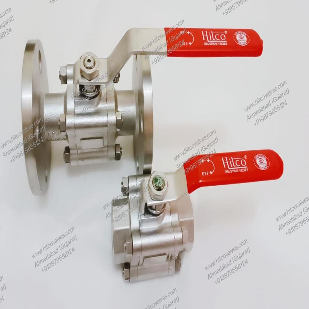 Stainless Steel Flange End Ball Valve - Color: Silver