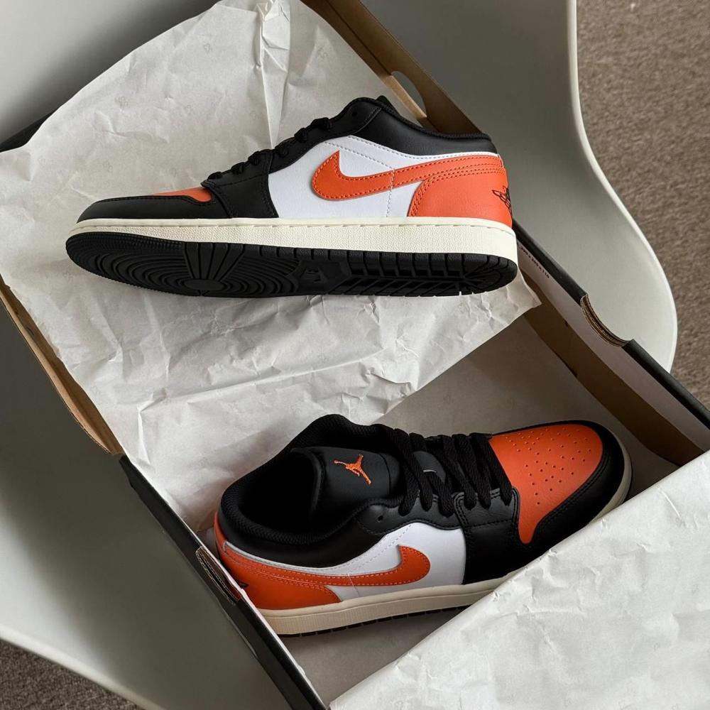 Air Jordan 1 Low Black Starfish White-Sail