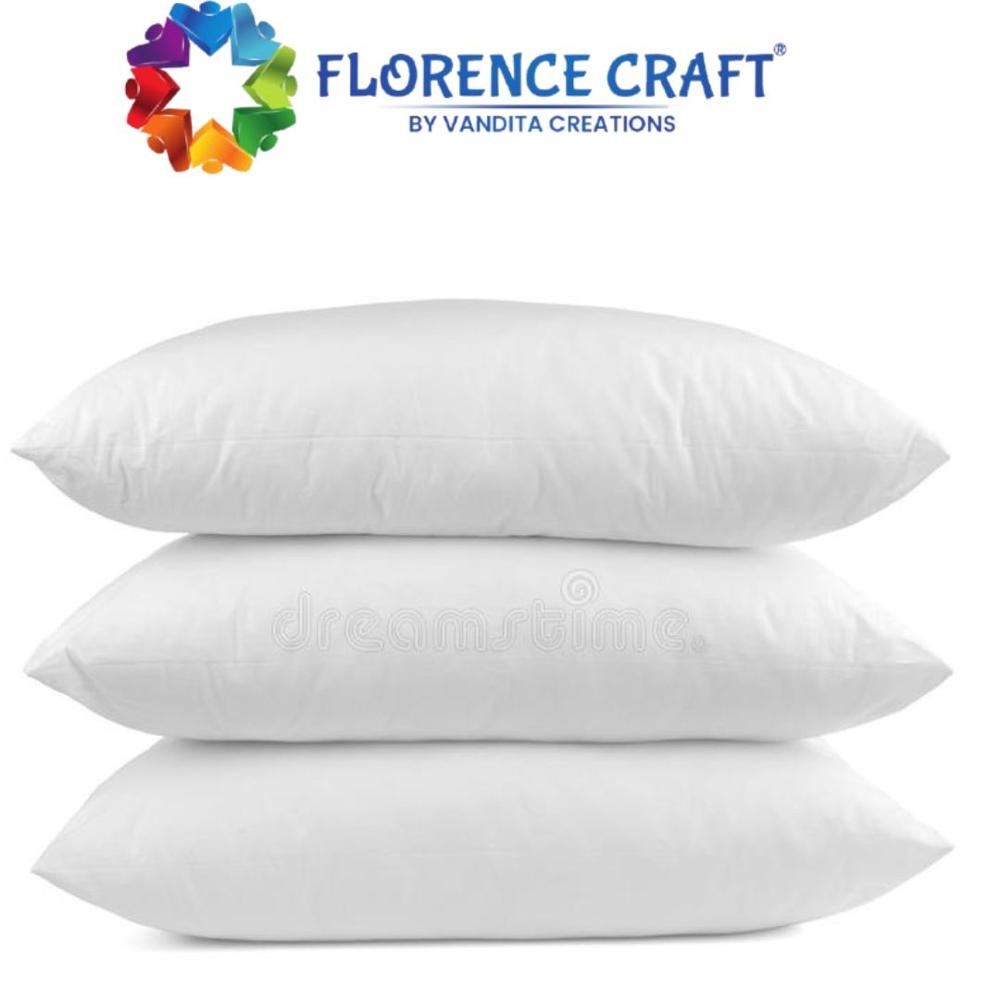 Rectangular Shape Fibre Pillow - Color: White