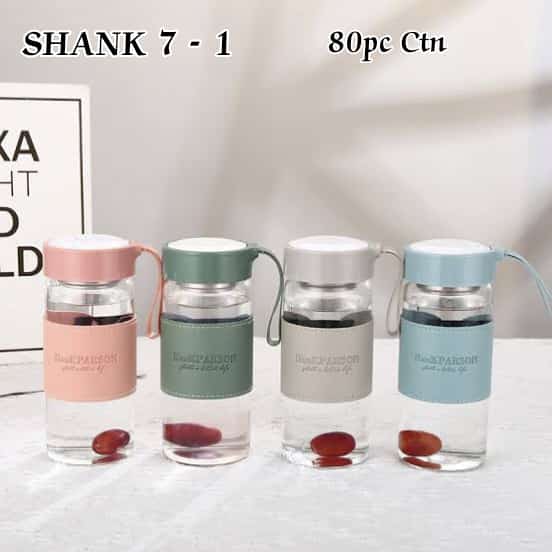 TRANSPARENT GLASS BOTTLES