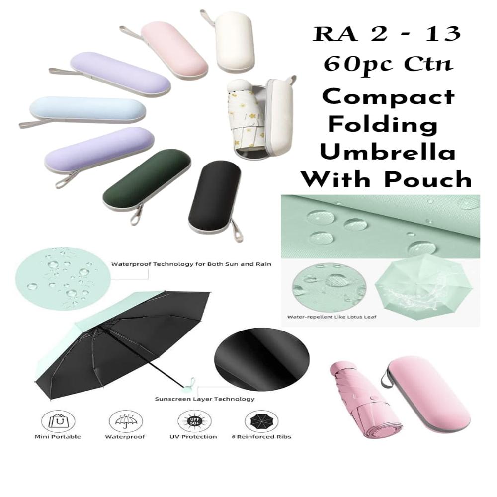 Folding Umbrella Pouch Bottle - Color: Multicolour