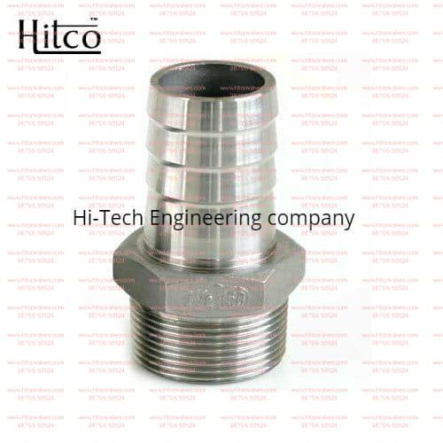 Stainless Steel Hose Nipple - Color: Silver