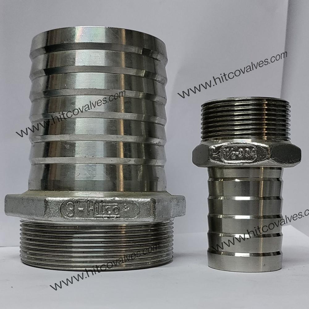 Stainless Steel Hose Nipple - Color: Silver