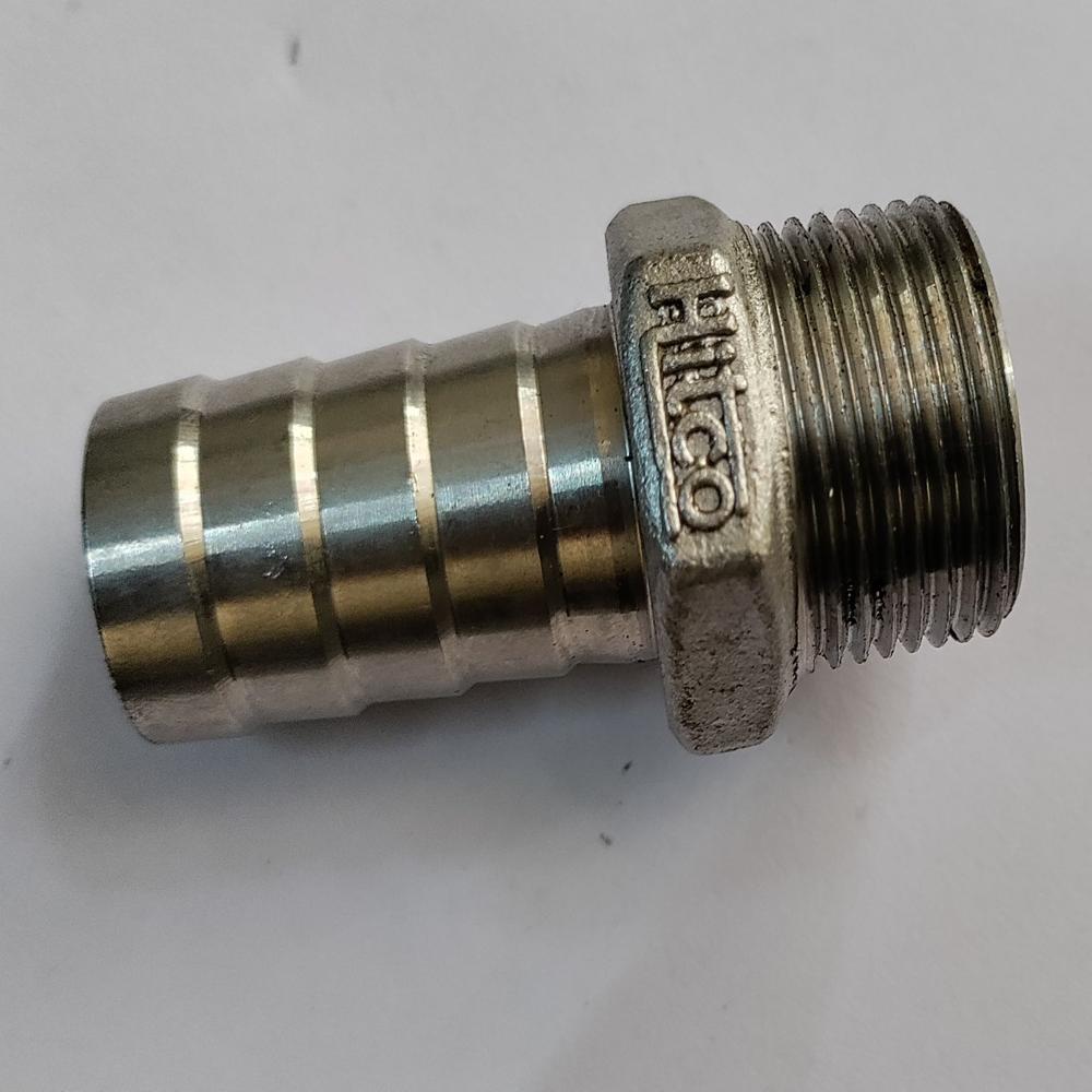 Stainless Steel Hose Nipple - Color: Silver