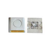 As-308 Aluminium Road Stud - Cast Aluminium, 100x90x17mm, Silver Body | Double-sided Reflectors, Corrosion Resistant, Load Bearing 30+ Tons