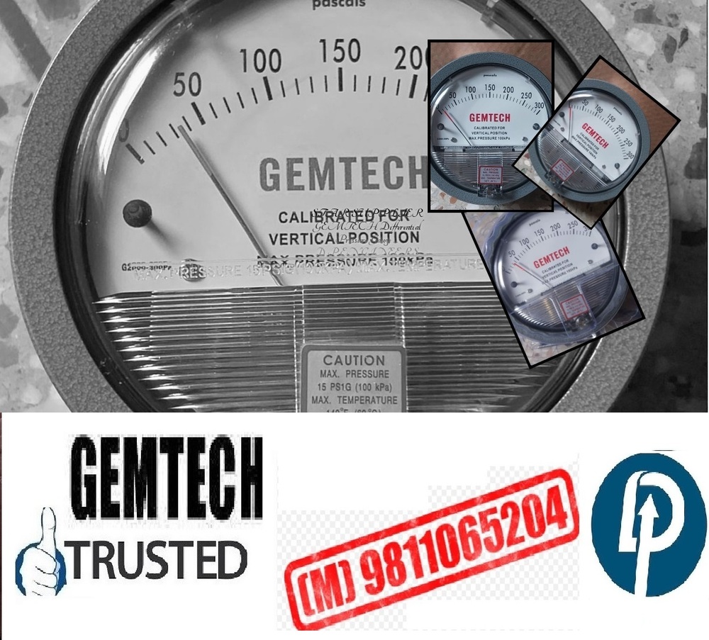 GEMTECH Differential Pressure Gauge Distributor For Bareilly Uttar Pradesh