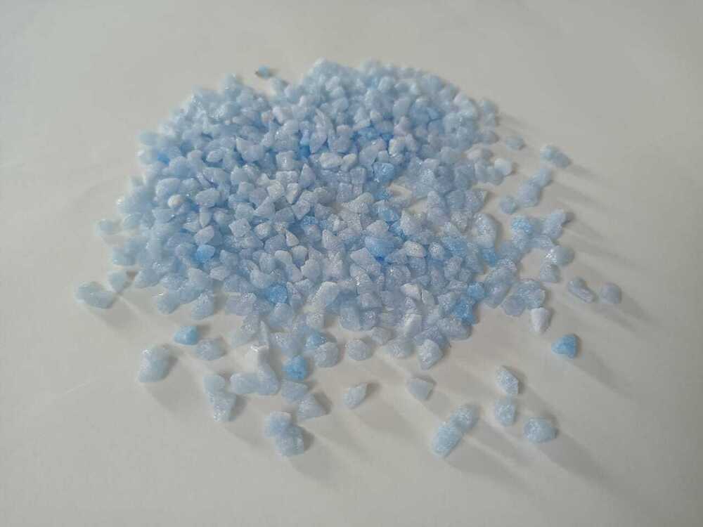 Sky blue Opaque glass chips 1-9 mm premium grade glass