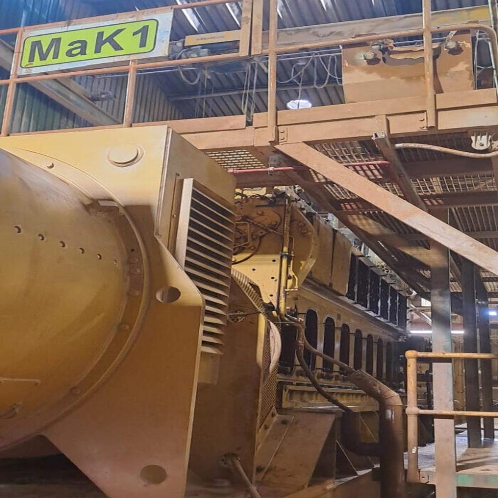 In Place Crankshaft Machining and Grinding of MAK-1 8CM32C Engine In Burkina Faso , West Africa