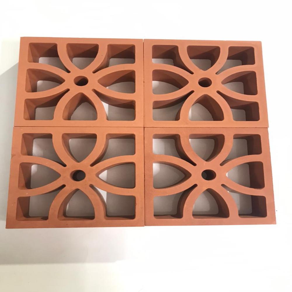 Terracotta petal jali