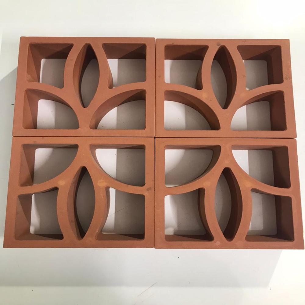 Terracotta lily jali