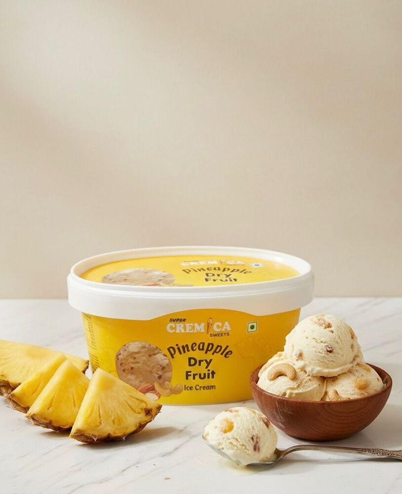 Pineapple Dry Fruit Ice Cream - Age Group: Old-Aged