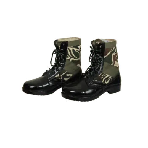 Leather Boot With Jungle Print