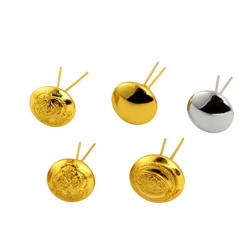 Metal Button - Color: Golden & Silver